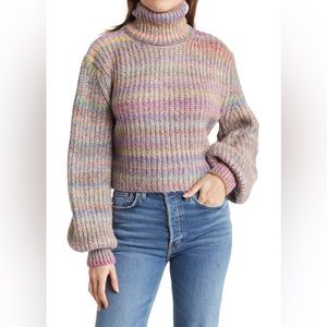 NWT Topshop Turtleneck Sweater Multi Extra Small XS